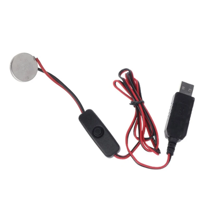 USB CR2032 충전기 케이블 와이어 코드 전원 스위치가 있는 신뢰할 수 있는 전원