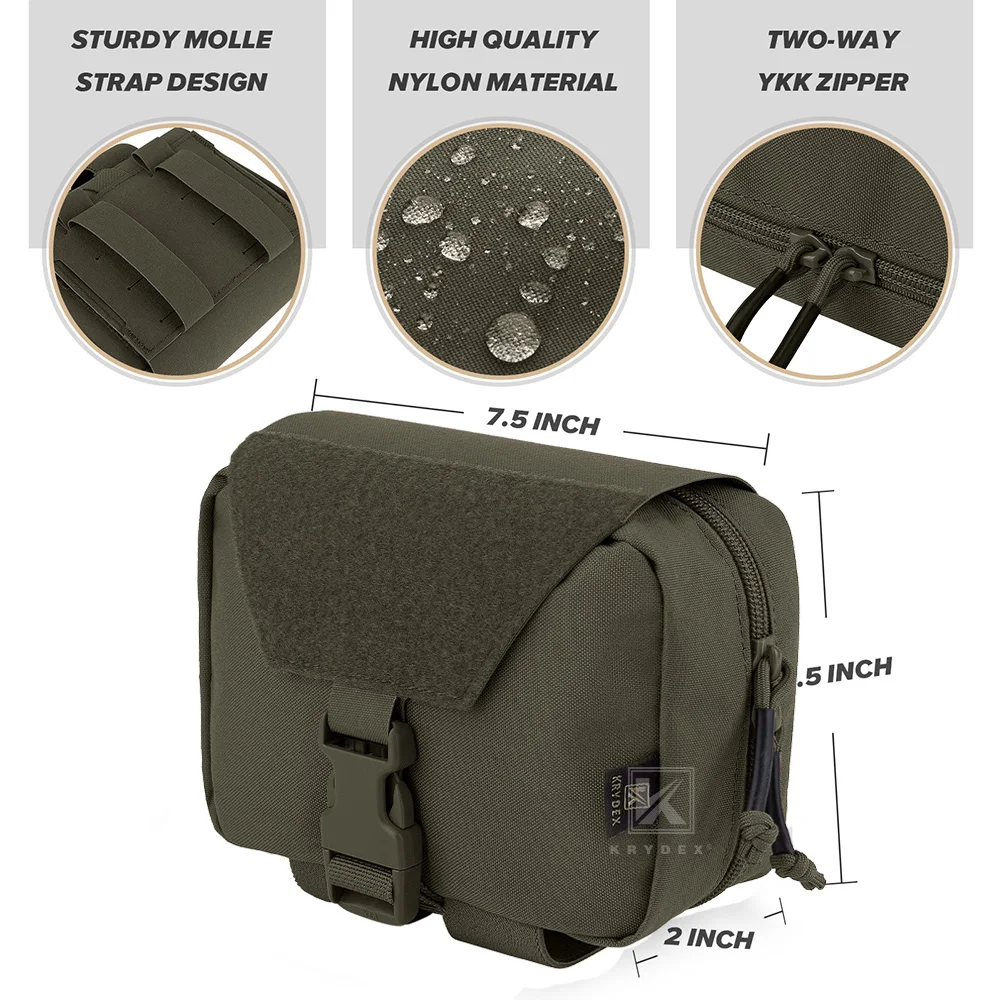 KRYDEX Tactical Tear Off First Aid IFAK Pouch Rip Away Medical Pouch MOLLE EMT Holder Hunting Airsoft Trauma Kit Survival Bag 2