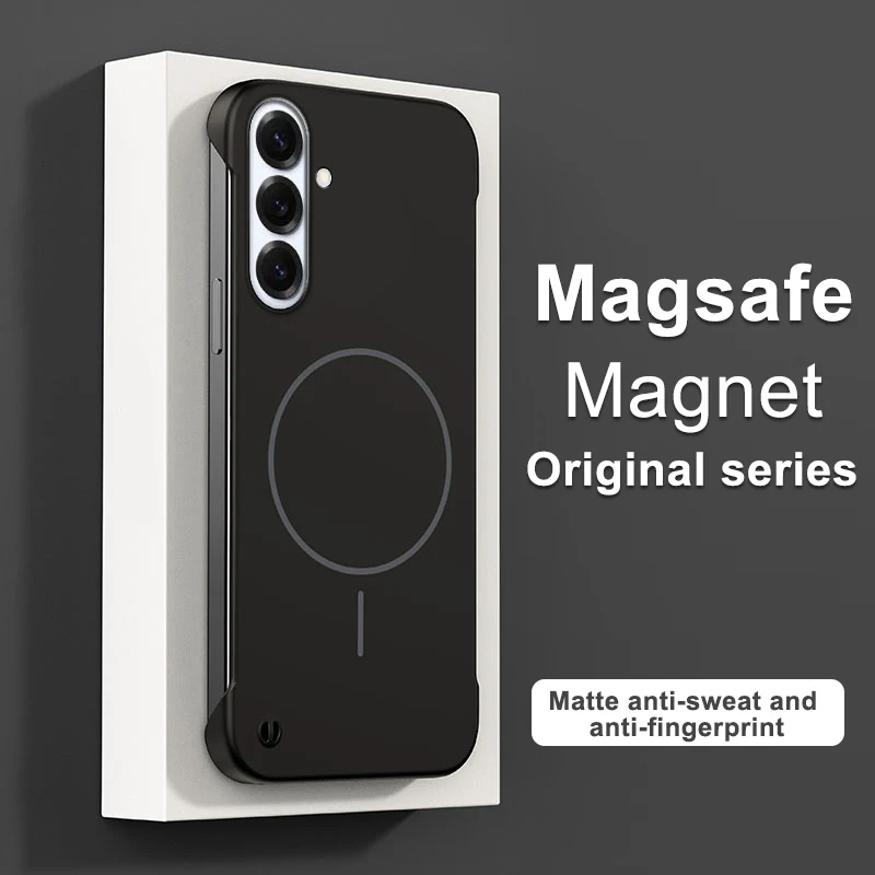 Ultra Slim Frameless Magnetic Shockproof Case with Wireless Charging Compatibility