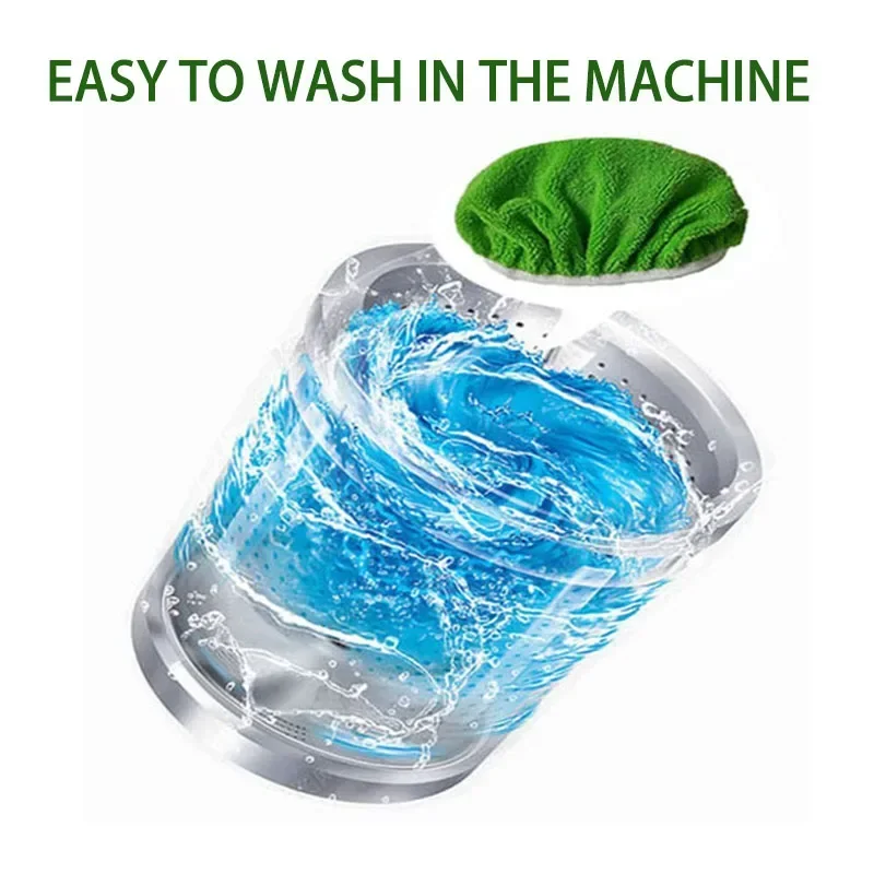 Microfiber Mop Cloth Home Kitchen Gadgets Absorbent Sponge Scouring Pad Alternative Cleaning Tools Reusable Flat Mops Green