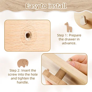 Boho Decorative Handle With Screws - Wooden Toys 2