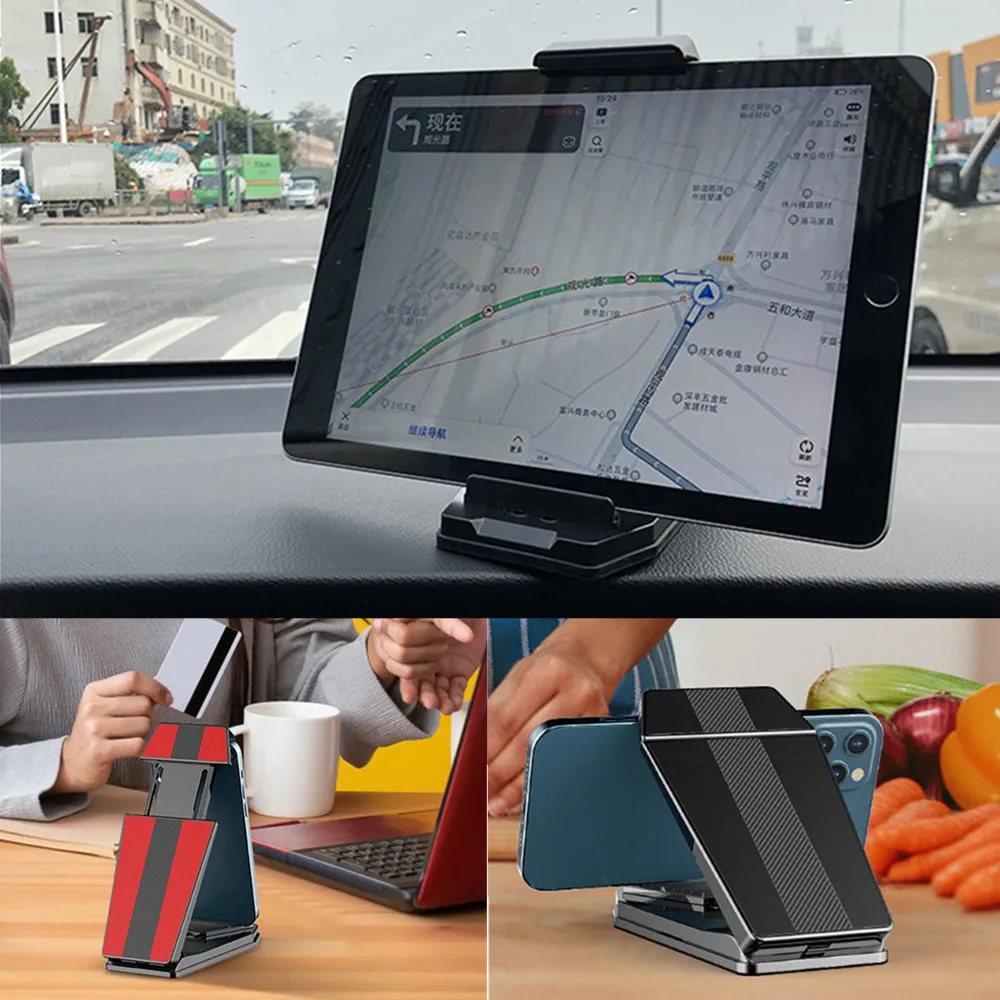 Supporto per Tablet sul cruscotto dell'auto per supporto per staffa per  linguetta per telefono cellulare da 4-10 pollici per Xiaomi Samsung Galaxy Tablet  supporto per auto iPad