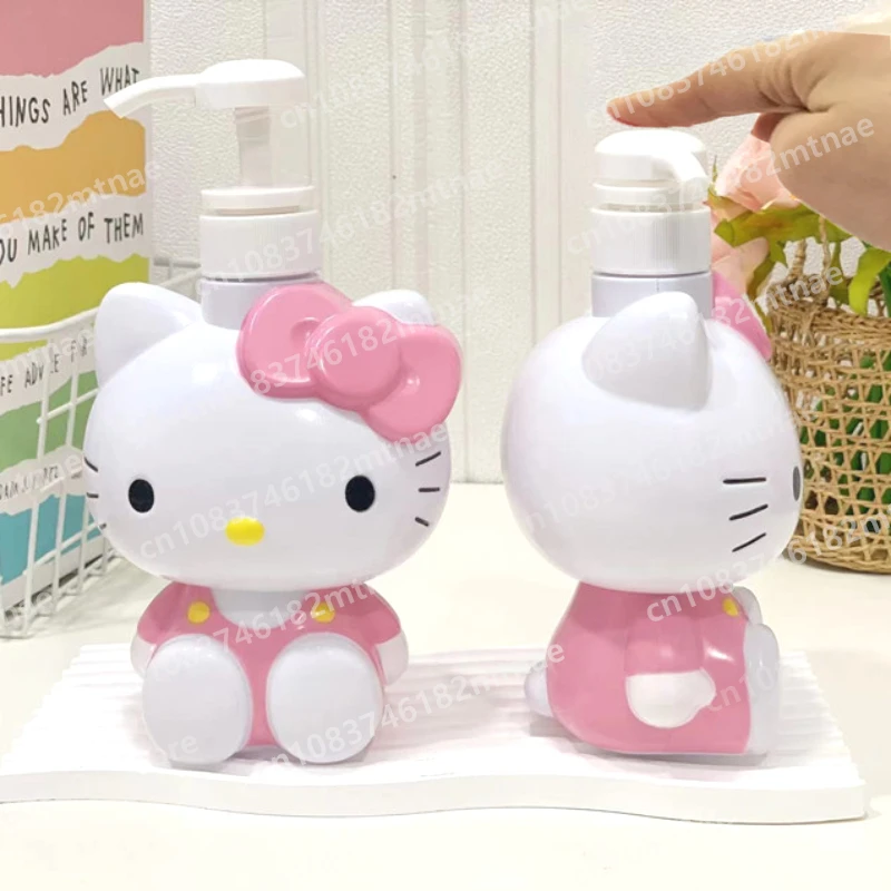 

Cute Hellos Kittys Lotion Bottle Kuromis Three-dimensional Shape Press Dispenser Bottle Shampoo Bath Bottle Large Capacity Toys