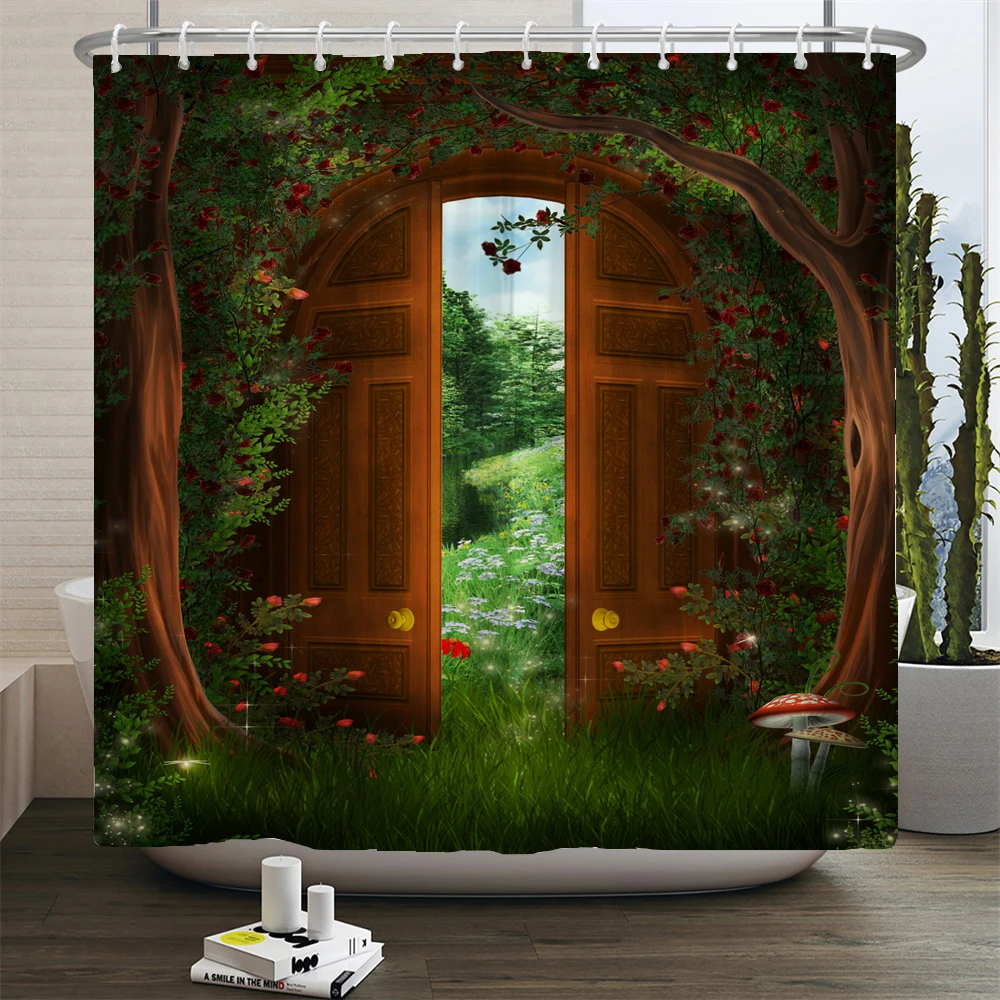 Shower Curtains with Fairytale Mushroom House – Shower of Curtains