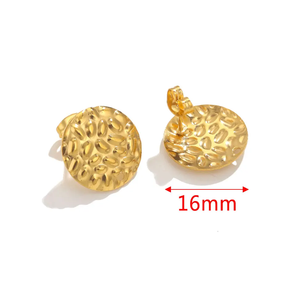 10 stücke pvd vergoldet edelstahl runde ohrring verbinder für diy ohr böhmische leere ohrringe schmuck finden materialien – Detail 8