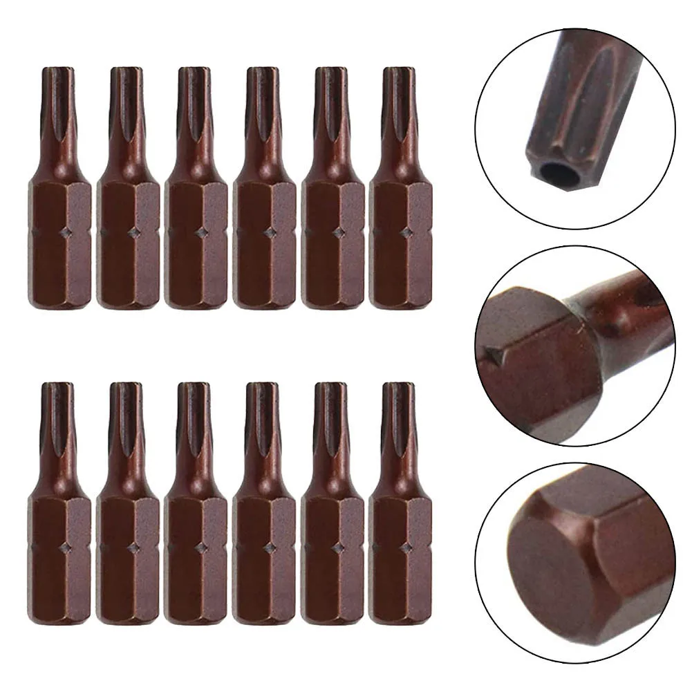 

12 шт., биты для отверток, Шестигранная головка с цветком сливы, звездообразная головка, 25 мм, биты для отверток, ручные инструменты для отверток, дрель