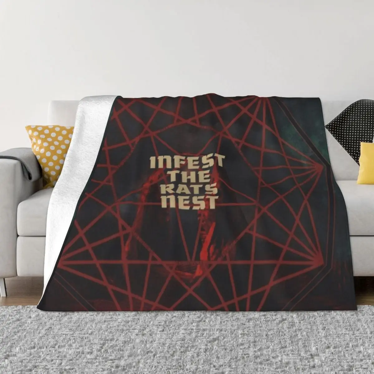 

Неугольное одеяло Infinity x Infest для гнезда крыс, свободное тепловое одеяло для путешествий, тяжелые для сна мягкие кровати, одеяла