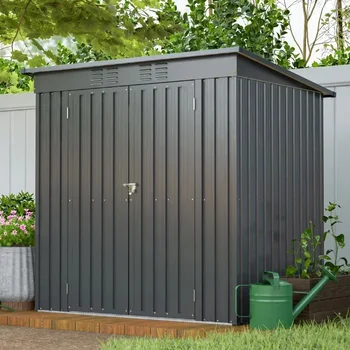 2025 New 6'x4' Outdoor Metal Storage Shed For Garden Tools Lockable Door 1