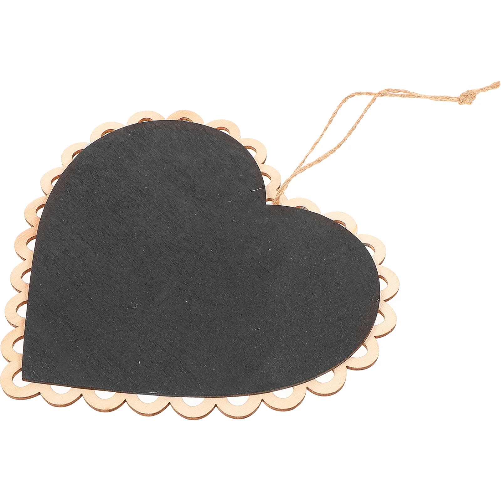 

Heart Shaped Hanging Wooden Blackboard Chalkboard Wordpad Message Board