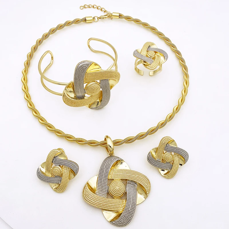 Italian Jewelry Sets 18k Gold Plated Latest Women