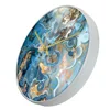 Onyx Crystals Structure Printed Wall Clock Marble Texture Artwork Quiet Movement Wall Watch Metaphysical Healing Wall Art Clock 4