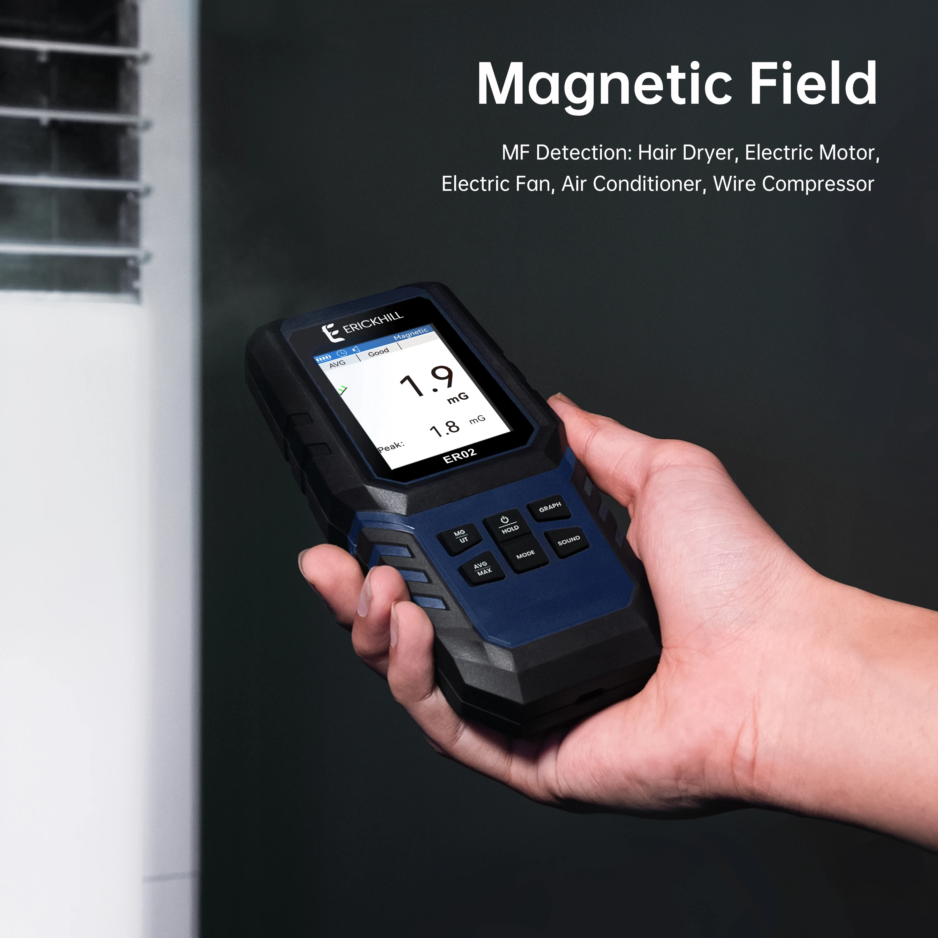 Emf-磁気フィールド放射検出器,双眼鏡,充電式,ポータブル