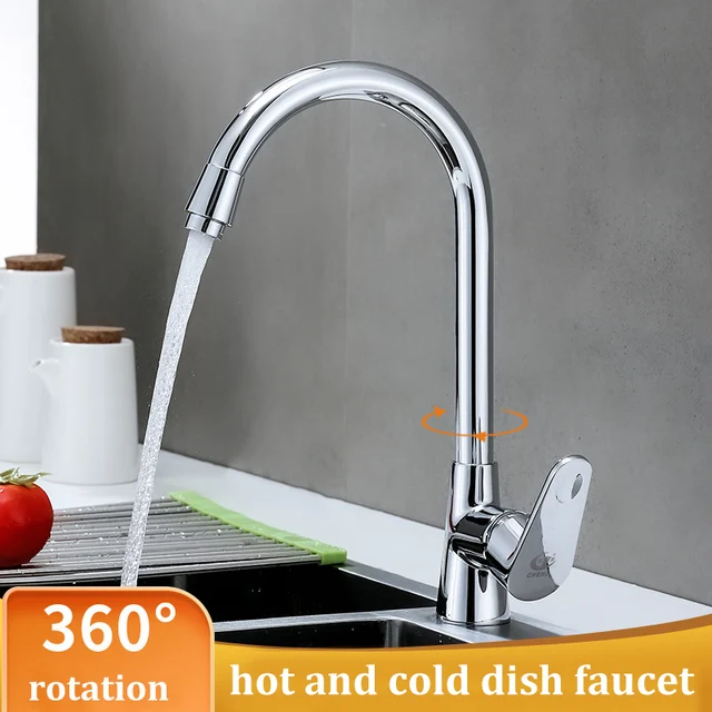 โค้ง 360 องศา °   ก๊อกน้ำในครัวแบบหมุนได้ ทนความร้อนและความเย็น ป้องกันน้ำกระเด็น ก๊อกน้ำอเนกประสงค์สำหรับอ่างล้างจาน 1
