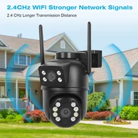 Caméra de surveillance WiFi BELIA 4K 8MP, double objectif, zoom numérique 4X, détection humaine AI, caméras IP PTZ de sécurité extérieure EooLii 5