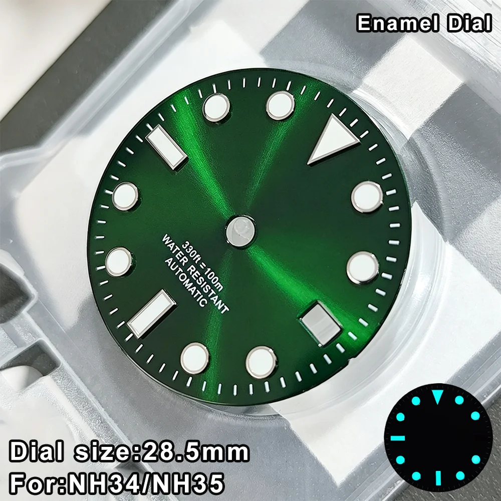 Blue Luminous Multi-Color Watch Dial Replacement - 28.5mm