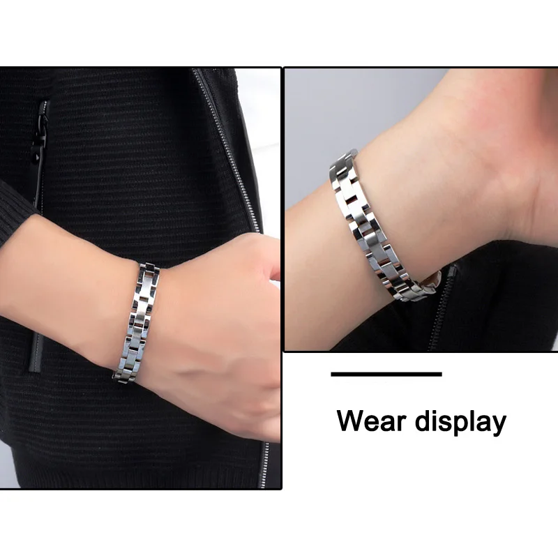 Titanium Steel Magnetic Bracelet Korean Style Radiation Protecting Bracelet For Men fashion bracelet fashion jewelry