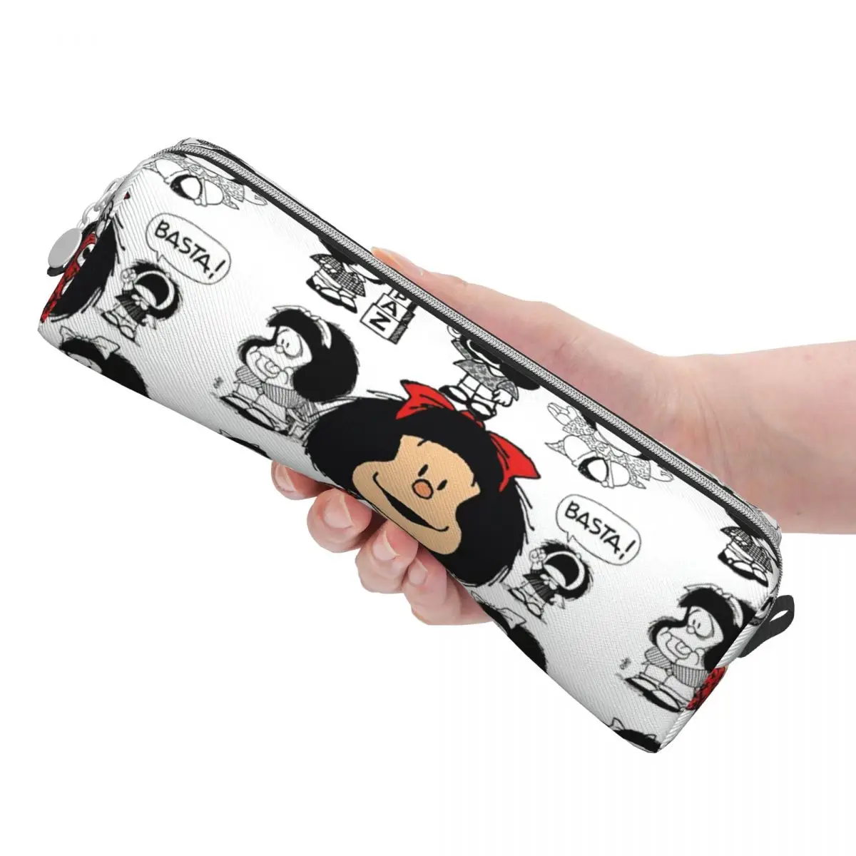 Mafalda Comics Cartoon Pencil Case Creative Pen Bag Student Large Storage School Supplies Gifts Pencil Pouch