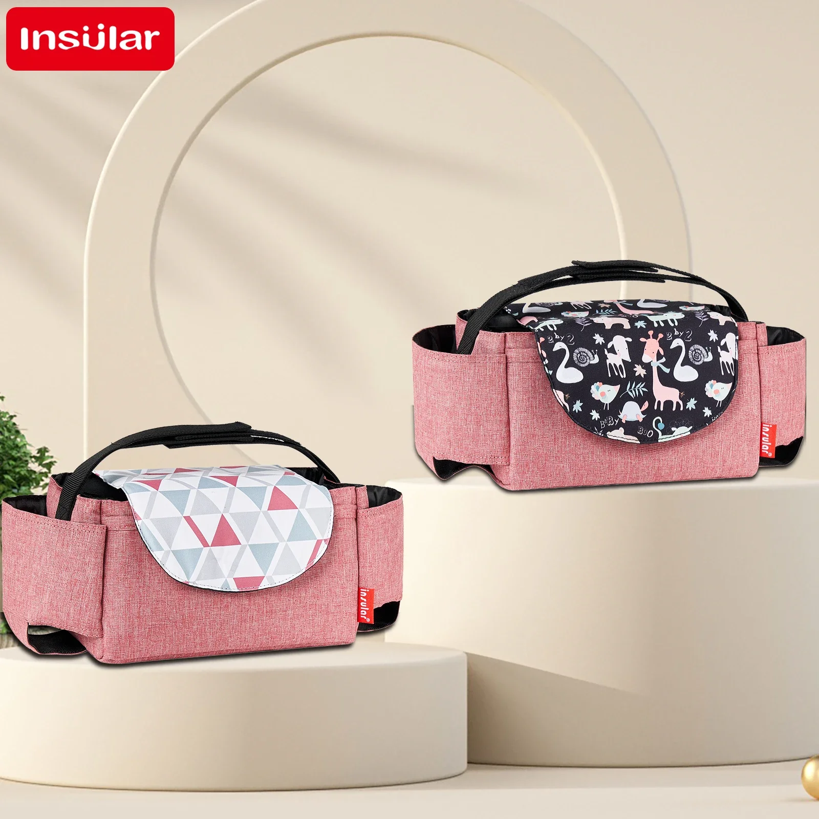 Stroller Organizer Bags Baby Stroller Pram Organizer Accessories Cup Holder Cover Trolley Pouch Travel