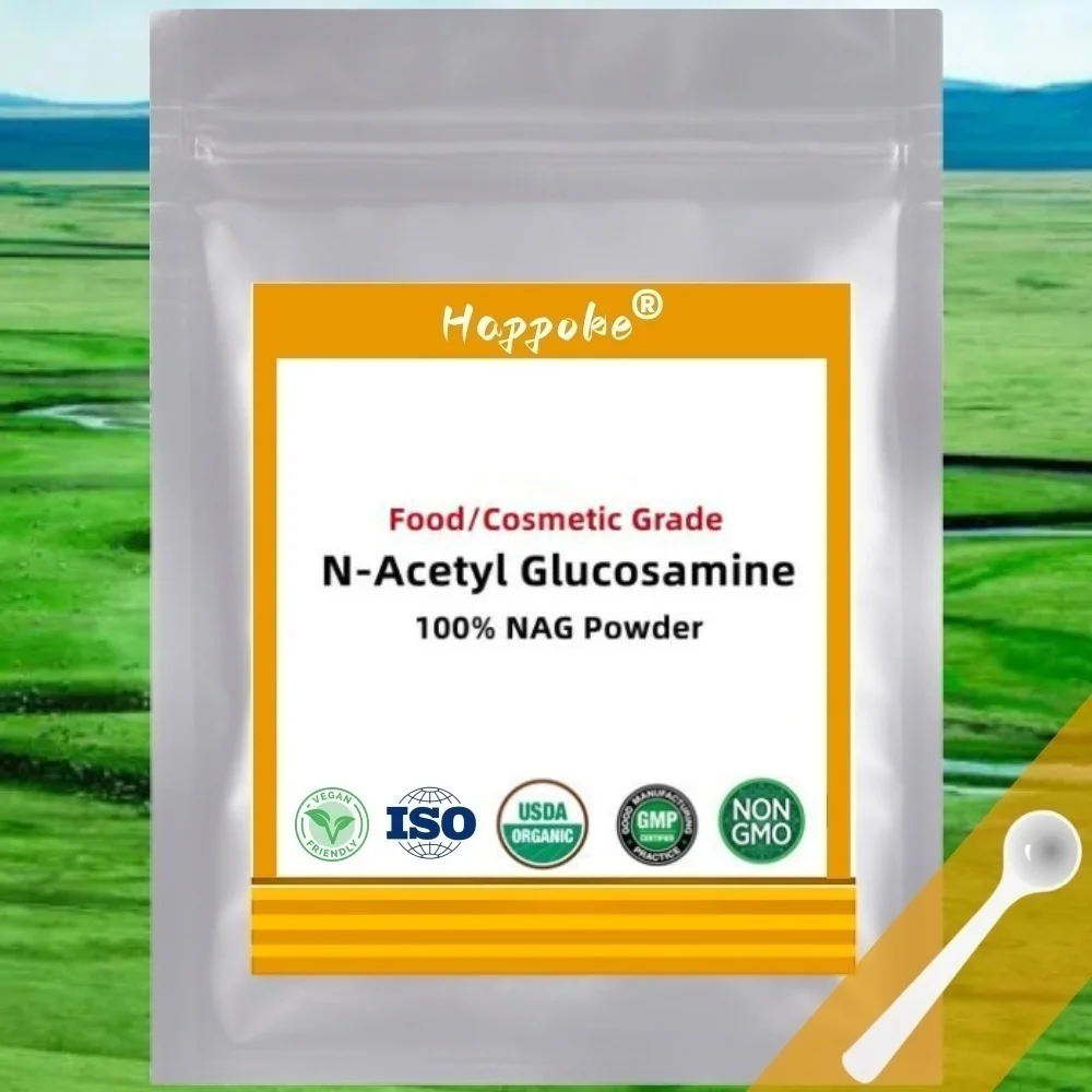 50-1000g 100% N-acetil Glucosamina in polvere NAG per lo sbiancamento della pelle Cosmetici idratanti Materia prima, Anti invecchiamento, Antirughe