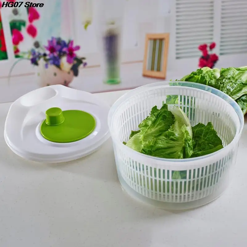 Large Capacity Rotary Vegetables Dryer Salad Spinner Lettuce Leaf Vegetable Dehydrator Fruit Vegetable Washing Drainer Basket