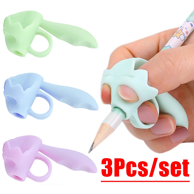 Children's Writing Posture Pen Holder Soft Silicone Pencil Holder for Kids Learning Aid Grip Posture Correction Stationery Gift