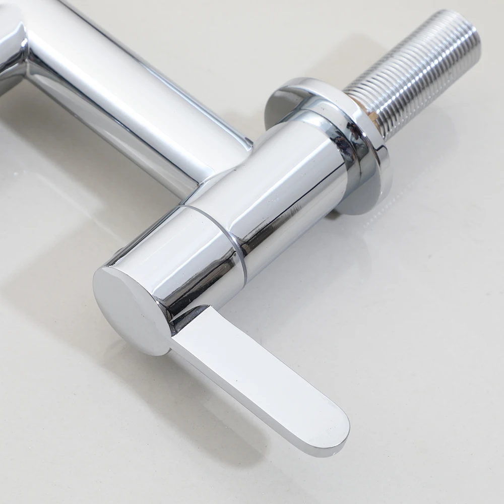 Description Picture 6 of itemYANKSMART Luxury Bathroom Faucet Chrome Polished Basin Faucet Deck Mounted 2 Handles & Holes Torneira Sink Mixer Water Tap