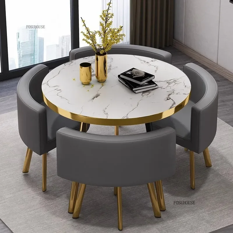 Light Luxury Home Furniture Modern Dining Tables High-end Reception Negotiation Dining Tables Restaurant Design Table and Chair