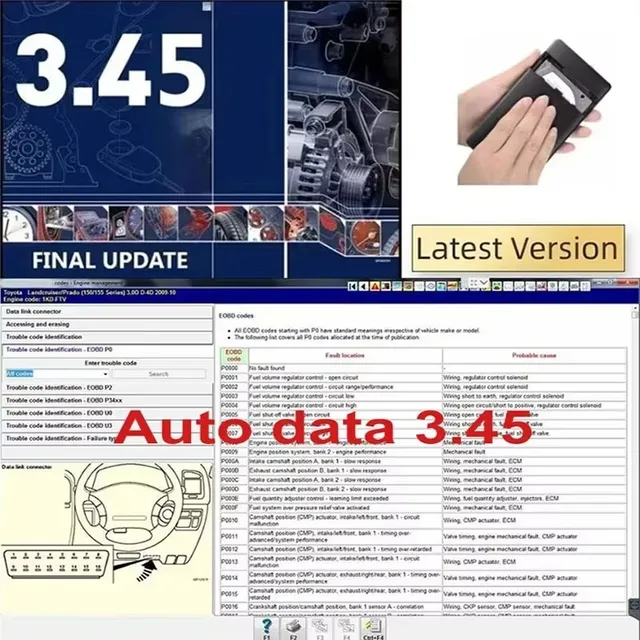 2024 Auto Data 3.45 auto data car software with  free install video to help autodata 3.45 car software 5