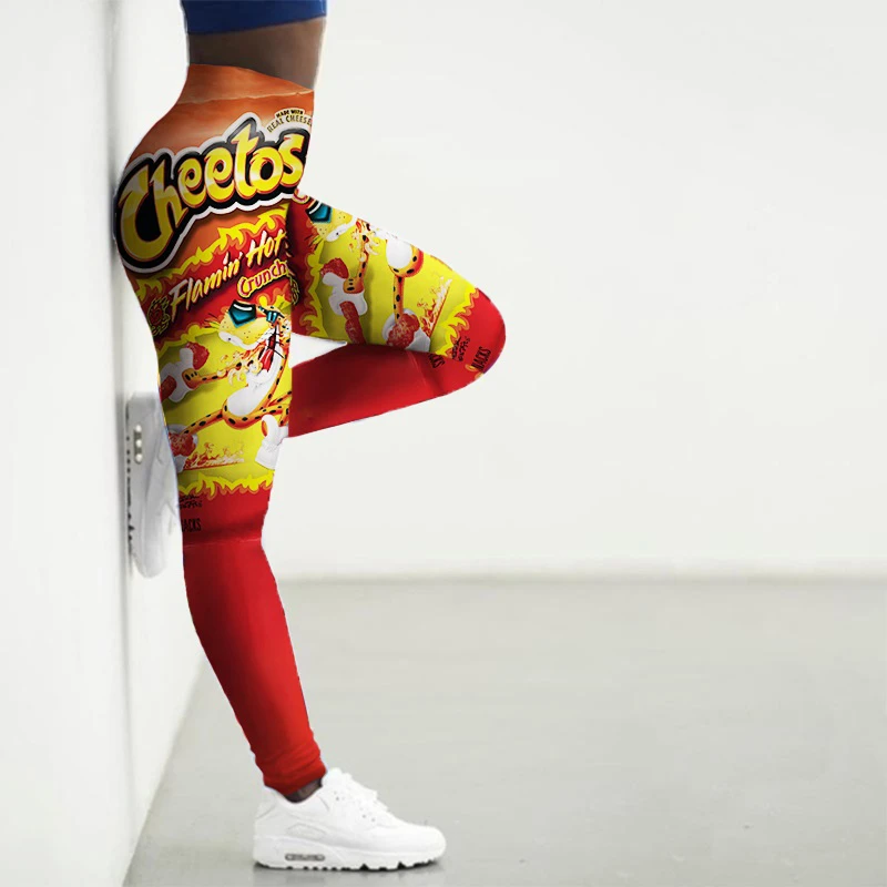 Sport Leggings Women 3D Snacks Printed Tights Yoga Pants Gym Clothing Femme Seamless Leggings for Female Leginsy Damskie Push Up