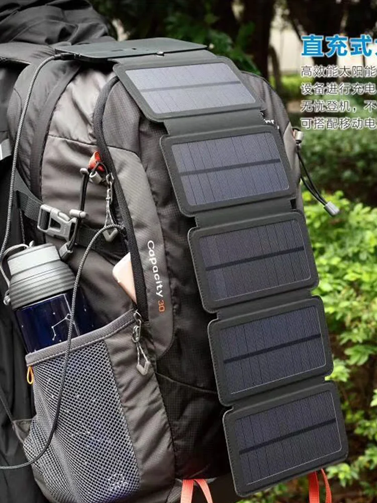 

Outdoor Play Travel Mountain Climbing Folding Bag 10W Solar Panel Charger Power Bank Universal for All Phones