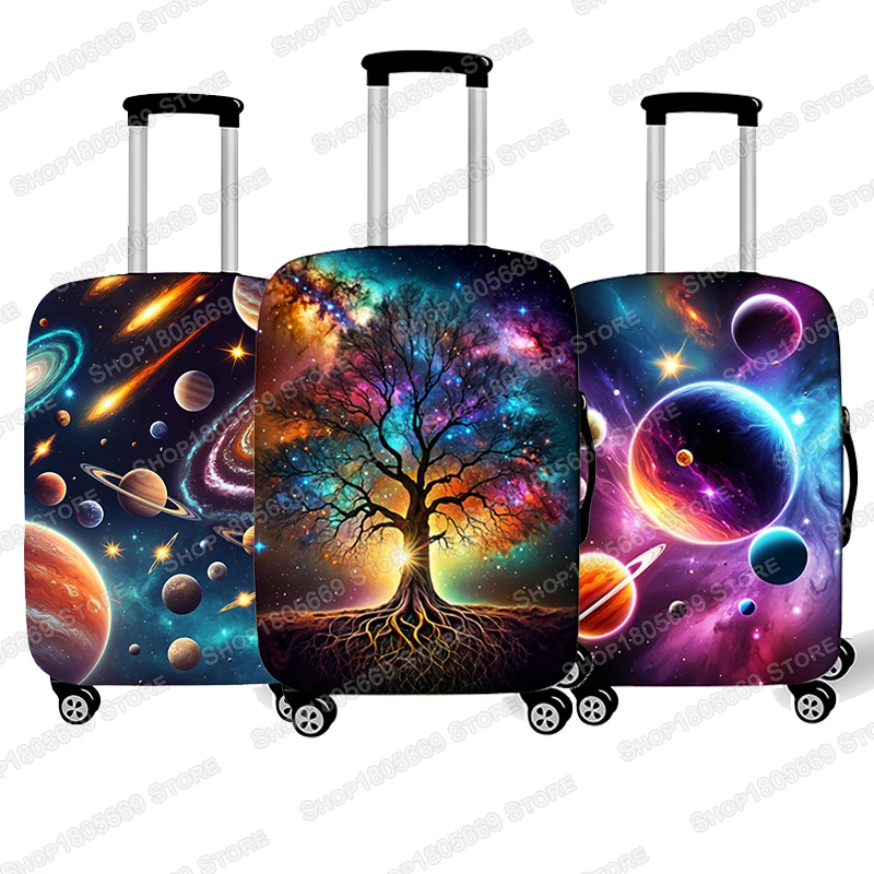 Mysterious Universe Planet Galaxy Print Luggage Covers for Travel Women Men Suitcase Covers Trolley Case Protective Cover Gift