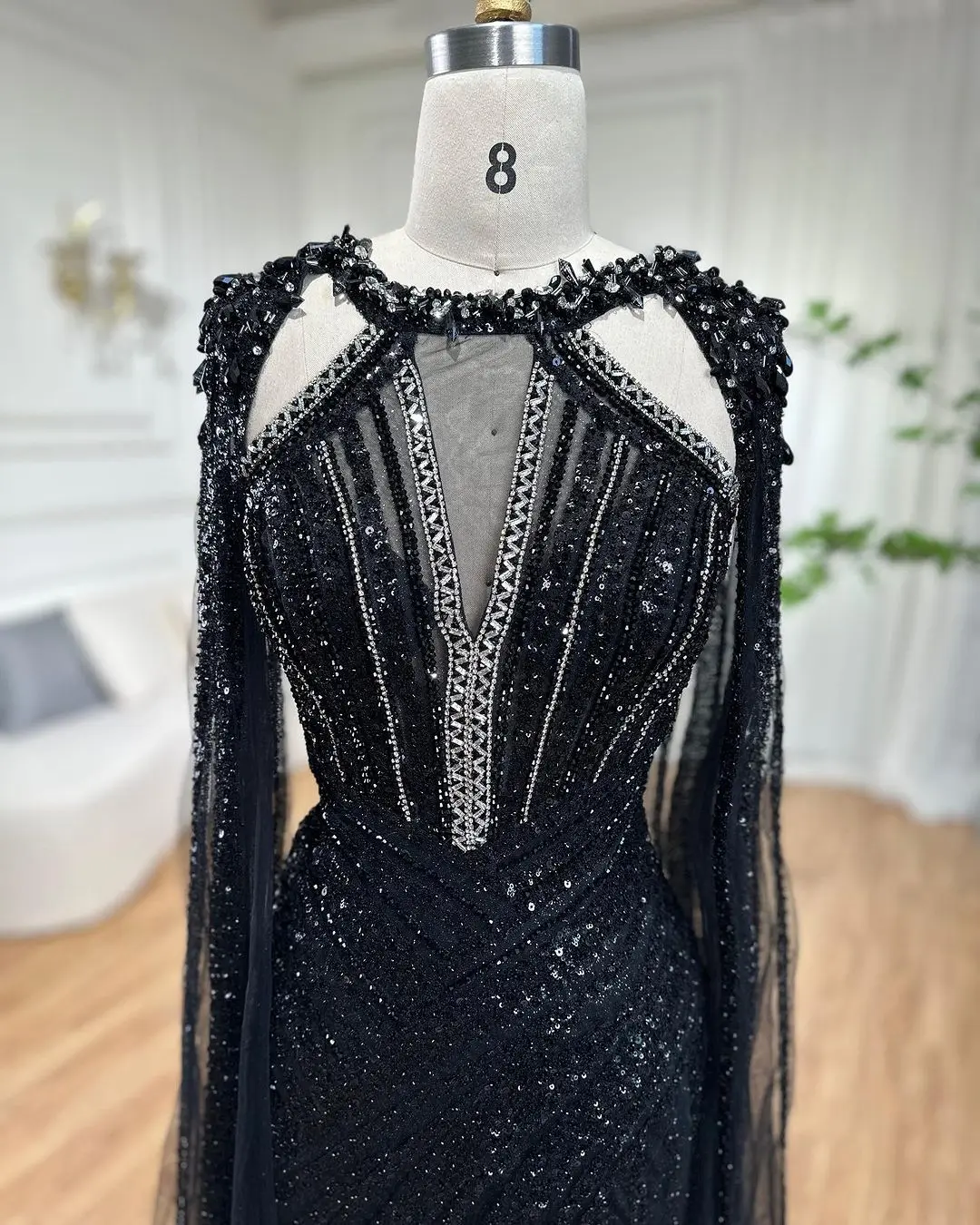 Sdcf1c841c0164c7e9e2b910f2574a750z Lilac Cape Sleeves Mermaid Luxury Beaded Evening Dresses Open Split Wedding Party Gowns For Women Mallzona