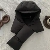 Down Hat And Scarf For Women Hooded Scarf For Women Windproof Thick Integrated Ear Protection Winter Hood Neck Warmer For Cold 2