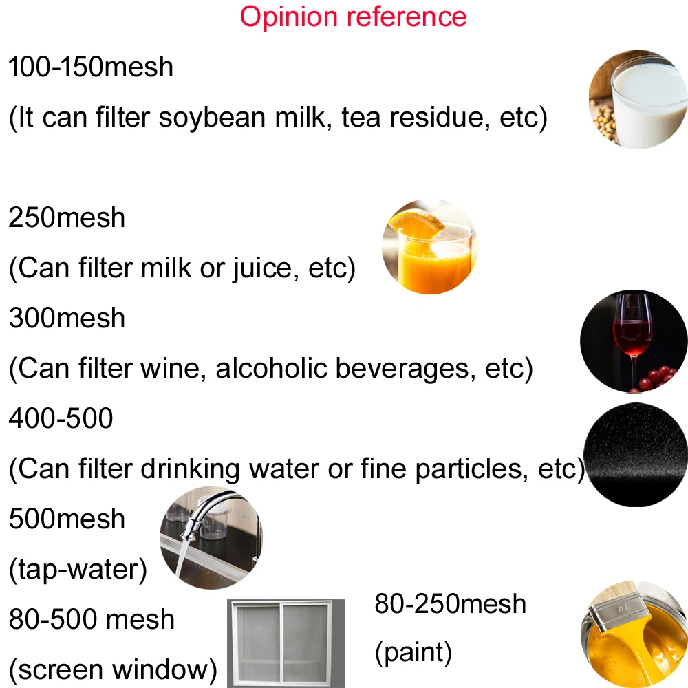 Filter Mesh Nylon 80-500 Mesh Food Grade Kitchen Oil Food Water Filter Net