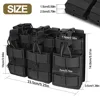 Triple Magazine Pouch Double-Layer Mag Pouches 6 Rounds Mag Bag Open-Top Molle Pouch Universal Cartridge Holder for M4 M14 M16 3