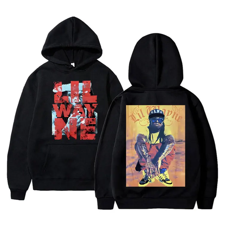 

Rapper Lil Wayne Graphics Hoodie Men Women Hip Hop Rap Harajuku Sweatshirt Tops Male Casual Vintage Oversized Hoodies Streetwear