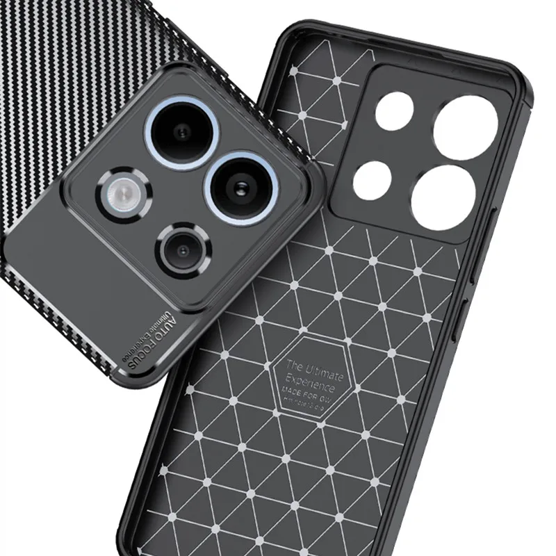 Per Poco X6 5G Custodia Cover Xiaomi Poco X6 Pro 5G Capas Antiurto In Fibra Di Carbonio Paraurti Posteriore In Silicone Tpu Soft Fundas Poco X6 5G