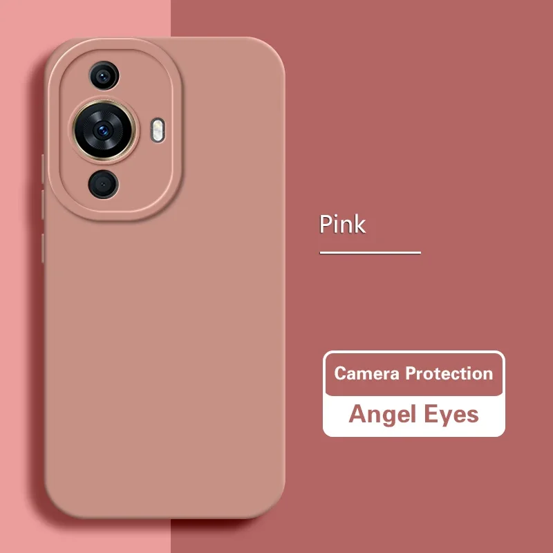 Candy Color Matte Angel Eye Soft Liquid Silicone Phone Case