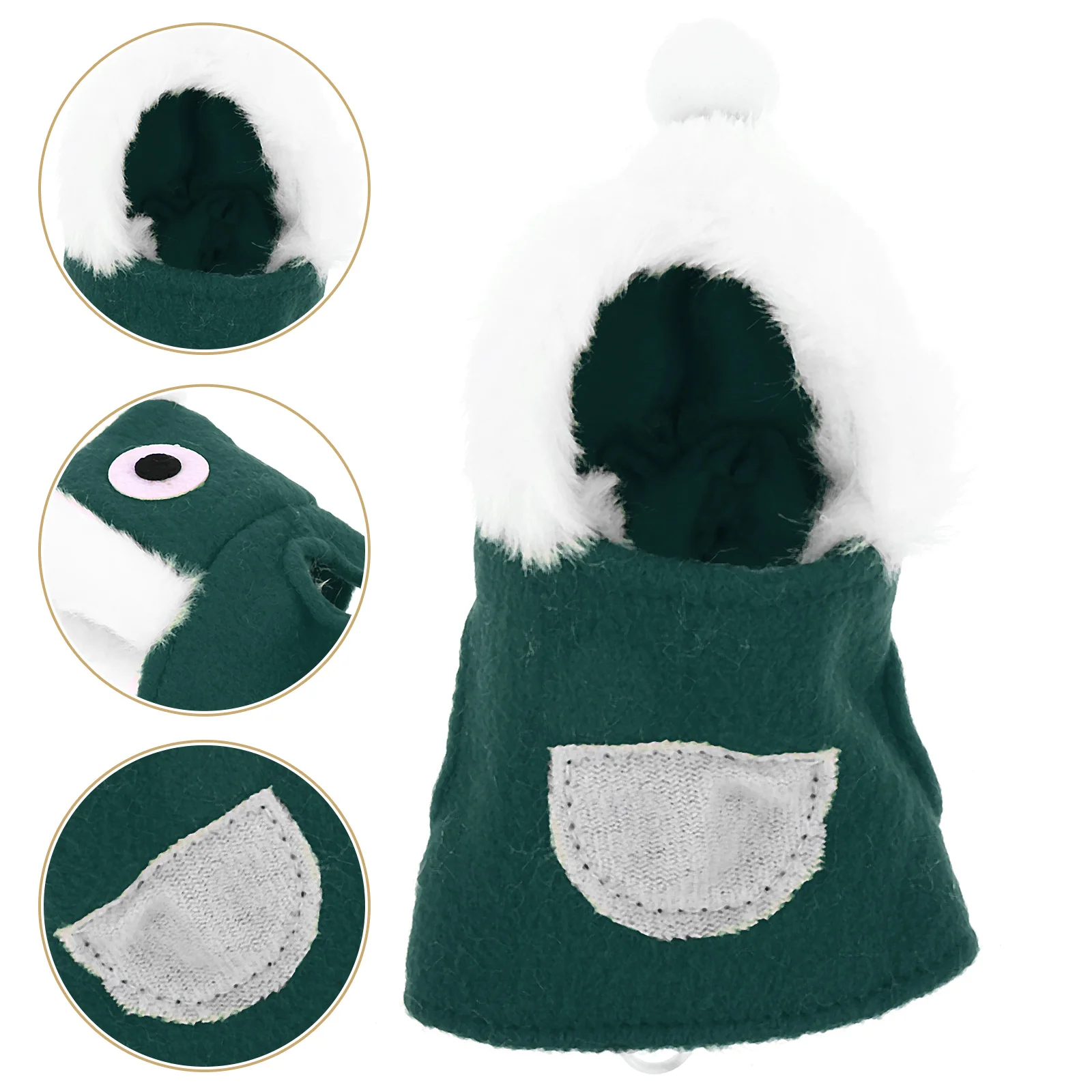 

Pet Bird Clothes Parrot Cosplay Stylish Costume Supply Frog Style Party Prop Accessory Lovely Clothing Warm Santa Claus