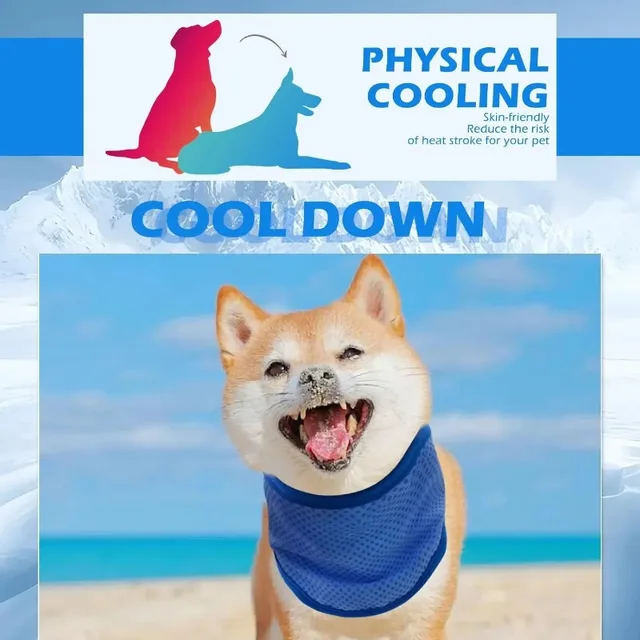 10PCS Reusable Dog Cooling Collar Summer Chill Scarf Breathable Heatstroke Prevention for Pet Outdoor Activities Walking Running 5