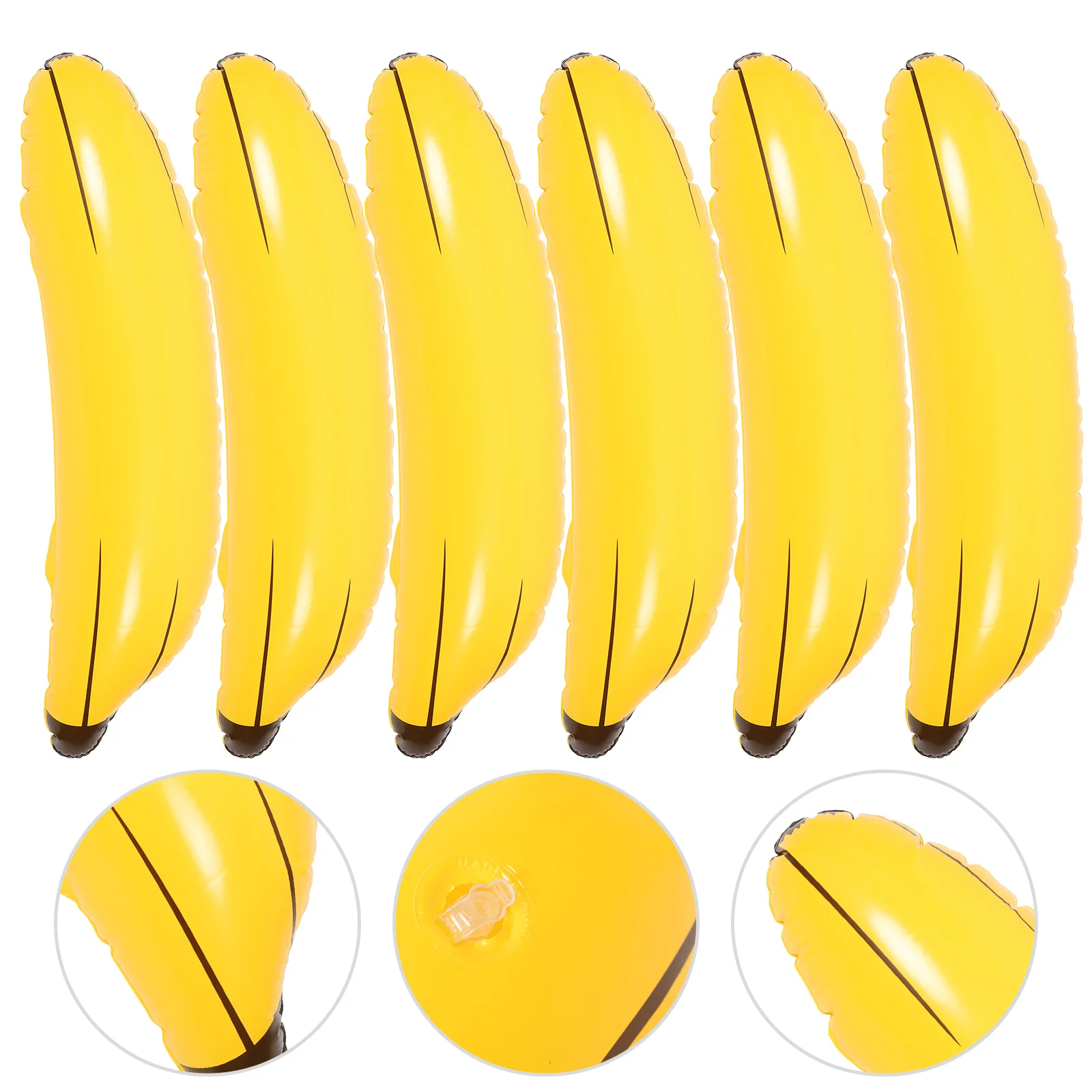 

6pcs PVC Inflatable Banana Toy Banana Inflatable Toy Float Inflatable Banana Toy