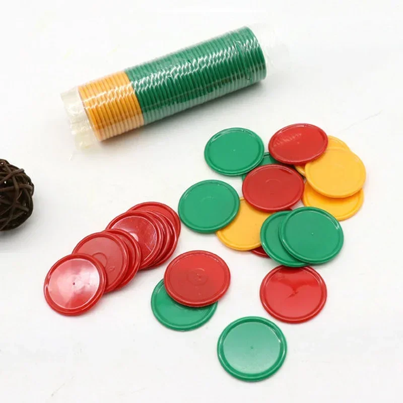 Poker Chips 68pcs 3.2cm Plastic Candy Colors For Family Club Board Games