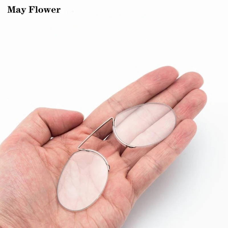 Clip Nose Reading Glasses Portable Nose Clip Glasses Magnifying Glass