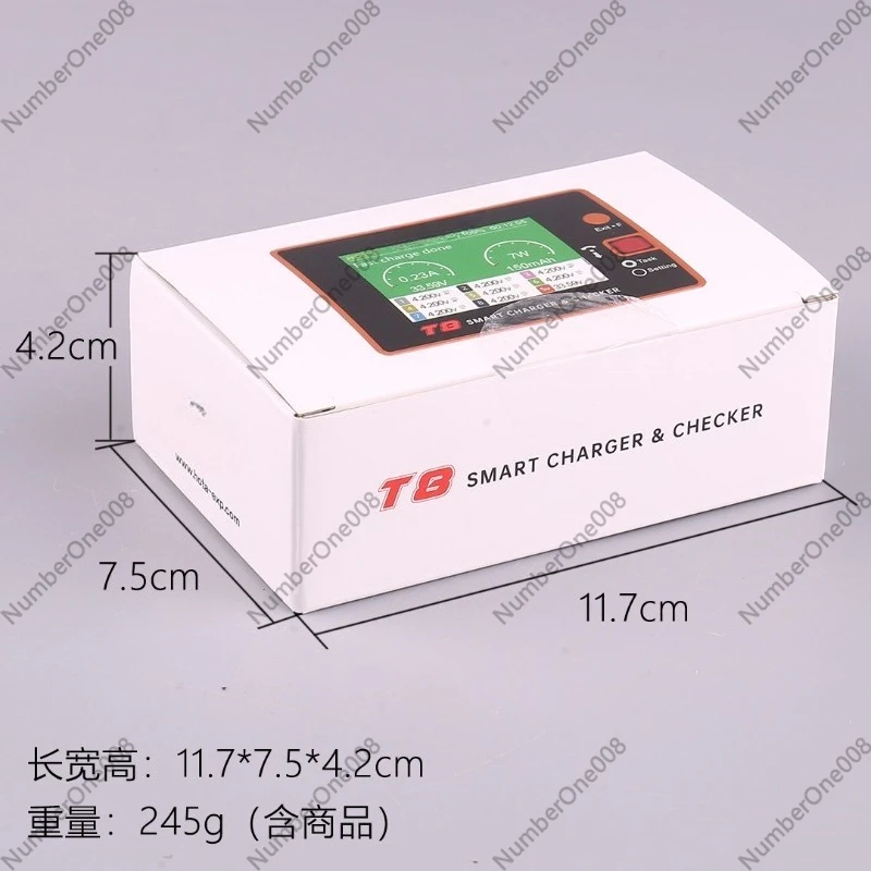 HOTA T8 650W 22A 1-8S Интеллектуальное зарядное устройство, интеллектуальное балансировочное зарядное устройство с экраном 2,8 дюйма для RC Lipo батареи thumbnail 6