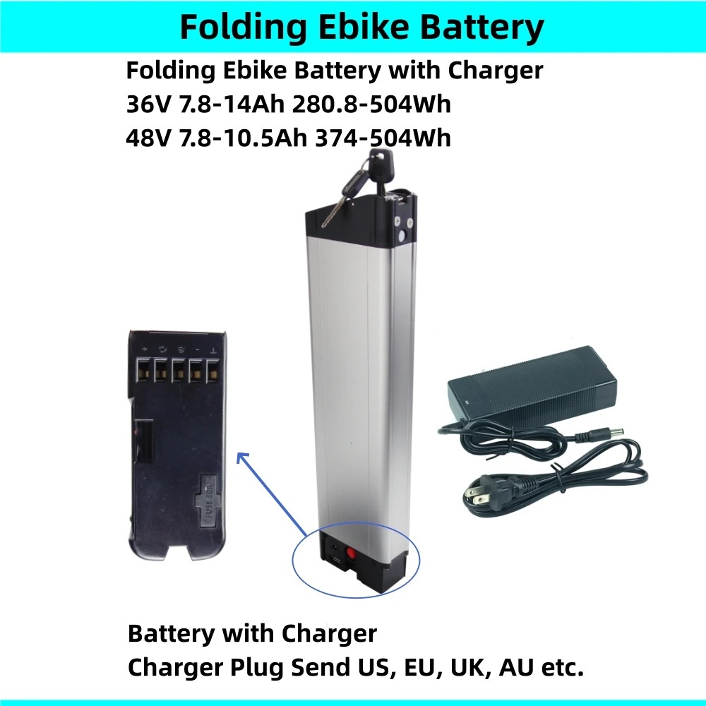 

Foldable Ebike Li-ion Battery 36V 10.4Ah 12.8Ah 14Ah 48V 7.8Ah 10Ah 10.5Ah Li-ion for e-joe eJoe Epik Se Folding Bike Battery