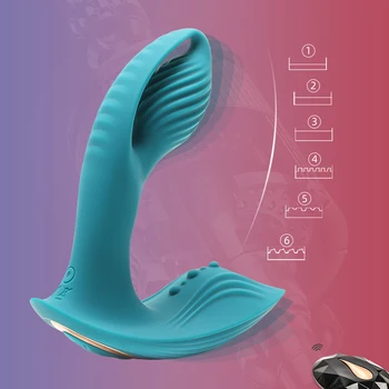 Free Ship Rechargeable Massager Remote Control Heating Wireless Wearable Vibrator Sex Toys G-Spot Masturbator for Women Wand 2