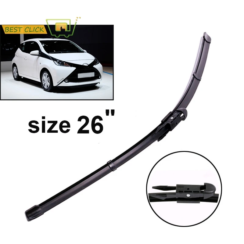 MISIMA Frontwischerblatt für Toyota Aygo MK2 Peugeot 108 Citroen C1 MK2 26 Zoll 2014 2015 2016 2017 2018