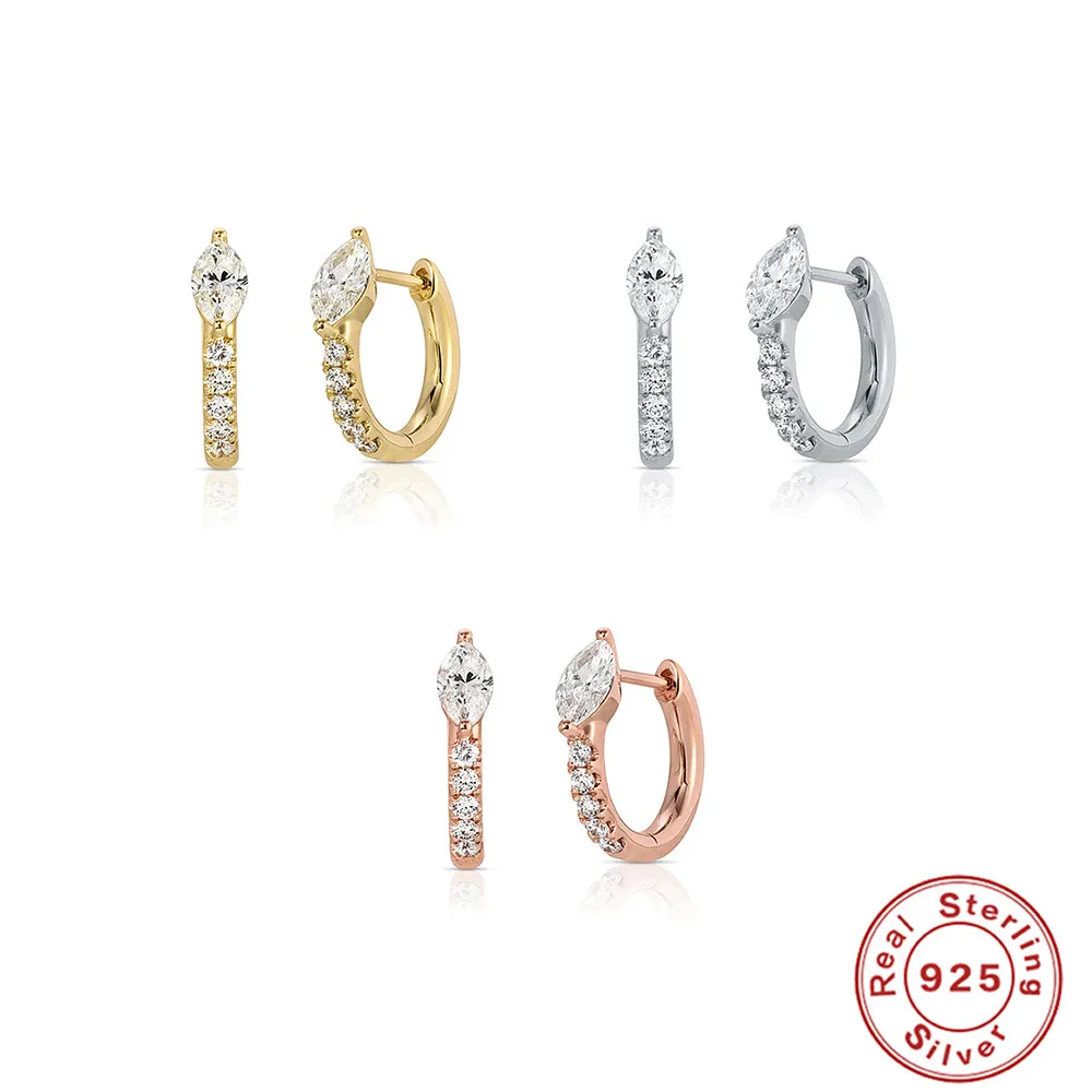 ROXI  귀 버클 배 라운드 말 눈 지르콘 INS 미니멀리스트 클래식 약혼 기념일 여성 귀걸이