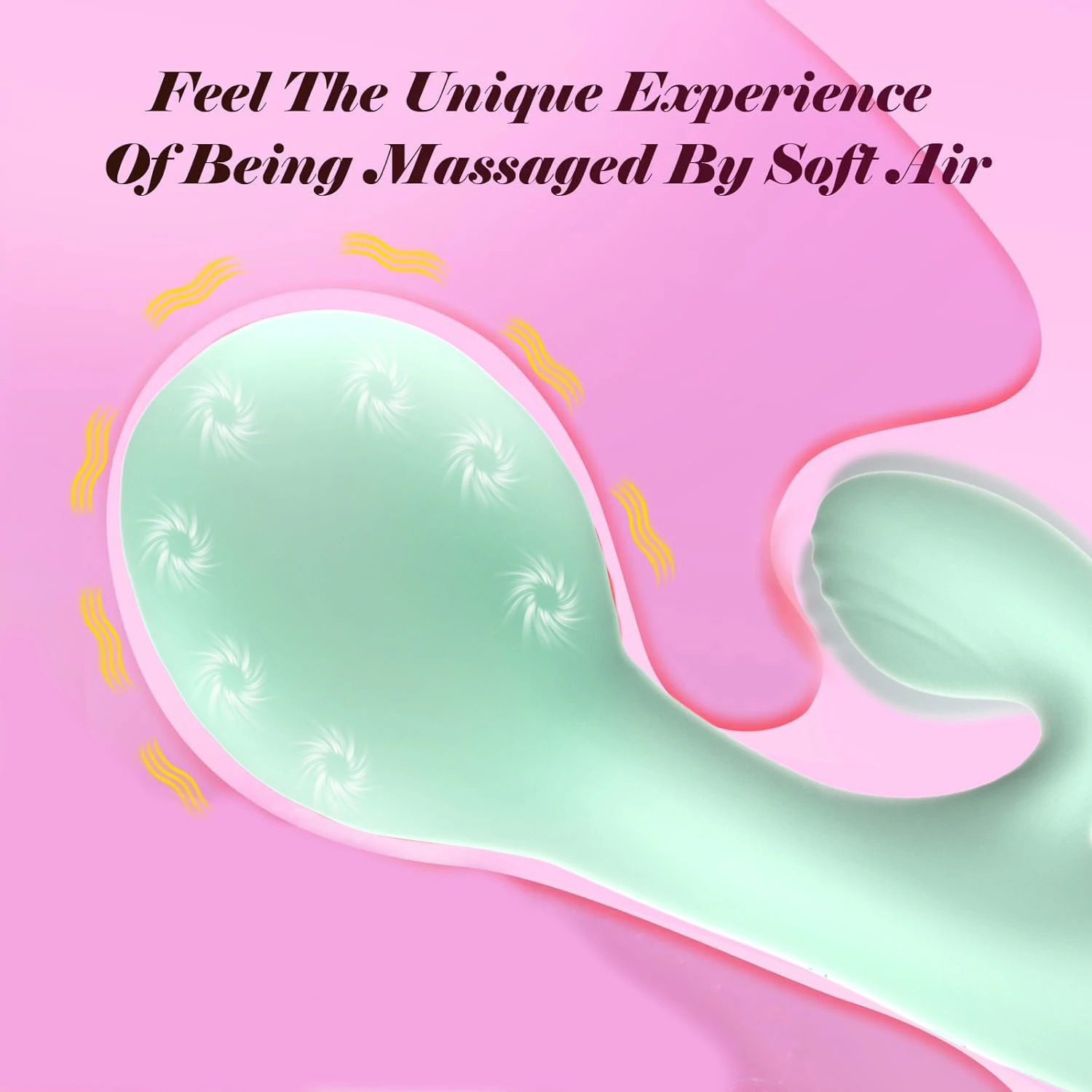 Adjustable massager with silicone and ABS material, battery-powered function, and soft pastel finish