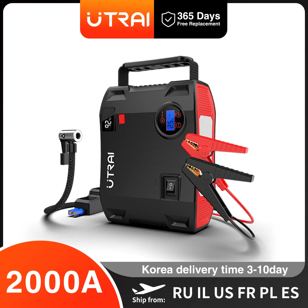 Utrai 2000a Jump Starter 24000mah Power Pack Portable Car Battery